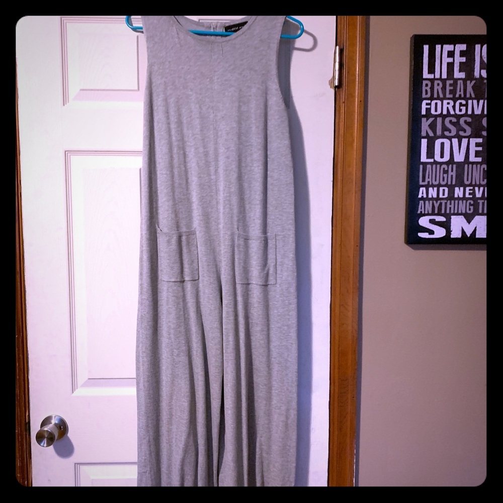 Solid grey romper